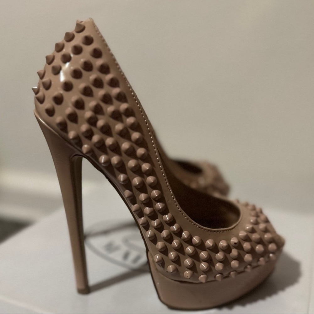 Studded Steve Madden  Tan High Heels 5.5